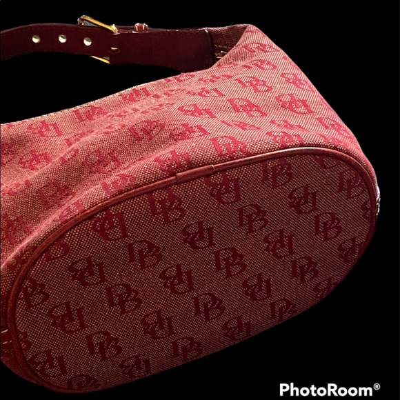 Red Dooney & Bourke Leather & Canvas Signature Bag - Picture 2 of 11